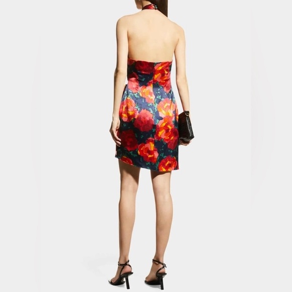 Cinq à Sept Red and Pink Floral Mini Dress - Picture 3 of 13